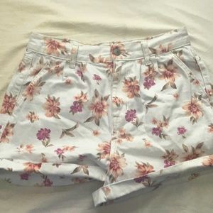 American Eagle Floral Jean Shorts